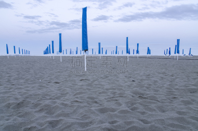 海滩,比萨尼海滩,水,天空,留白,脚印,水平画幅,沙子,无人,水平线