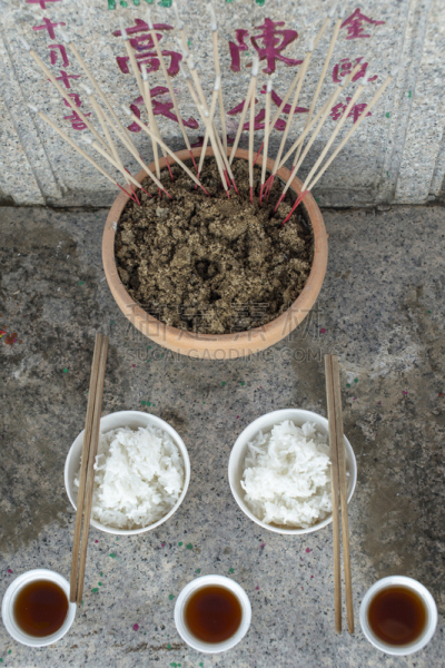 白昼,传统,往下看,祖,清明节,家谱,以前的,熏香,垂直画幅,茶
