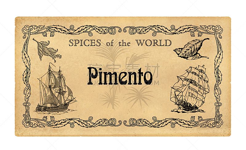Spice label Pimento