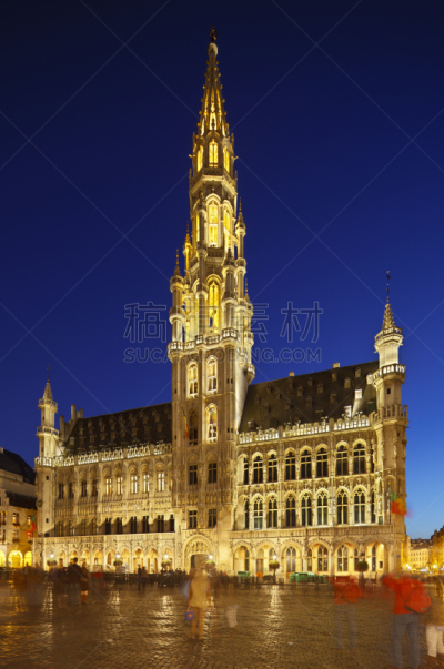 Hôtel De Ville In Brussels At Night