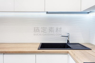 居住区,现代,黑色,厨房,铬合金,平视角,水彩画颜料,桌子,水龙头,设计师