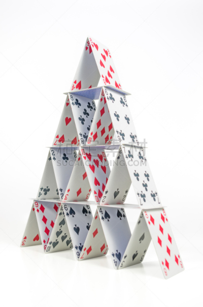 纸牌屋,金字塔形,塔,金字塔,纸牌,粗心的,耐性,垂直画幅,不确定,垒起