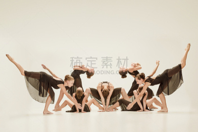 现代,芭蕾舞者,人群,优美,青年人,运动,舞池,舞蹈教室,青年男人