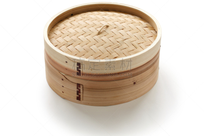 蒸锅,点心,水平画幅,垒起,白色背景,篮子,背景分离,特写,容器,空的