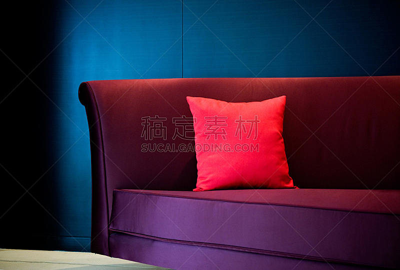 沙发,红色,枕头,美,水平画幅,家具,现代,光,时尚,住宅房间