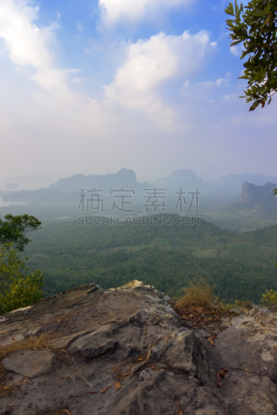 视角,石头,攀牙湾,甲米,自然,垂直画幅,山,无人,夏天,泰国