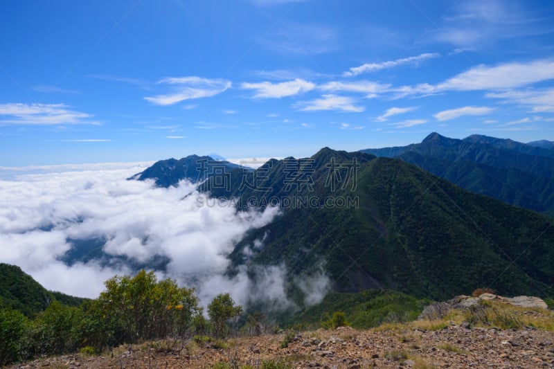 日本阿尔卑斯山脉,日本,富士山,山,美因河,南,北岳山,甲斐驹岳山,赤石山脉,自然