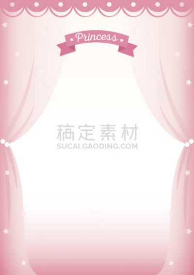公主,窗帘,边框,模板,女王,童话故事,城堡,粉色,缎带,纸板