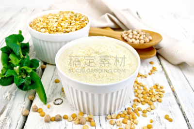 碗,面粉,汤匙,豌豆,厚木板,双歧杆菌属,无谷蛋白,水平画幅,膳食,分割