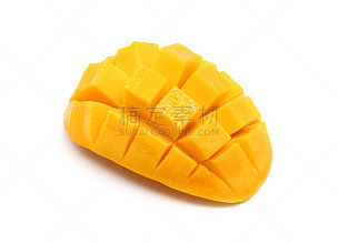 芒果,芒果 ,多汁的,熟的,热带水果,分离着色,素食,切片食物,一个物体,甜点心