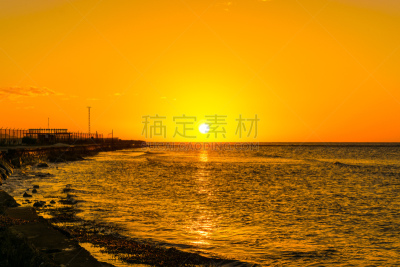 牙买加,牙买加蒙特哥贝湾,金色,活力,拍摄环境,黄昏,海岸线,夏天,户外,天空