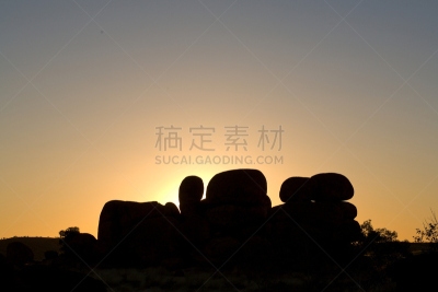 魔鬼大理石,水平画幅,岩石,地质学,无人,巨石,黄昏,红色,偏远地区,沙漠