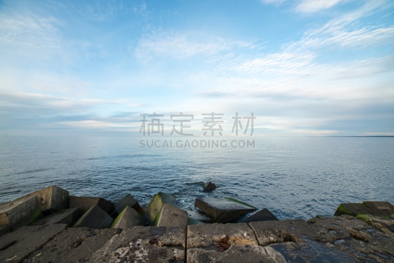 灯塔楼,海洋,破浪堤,防波堤,水平画幅,岩石,建筑,无人,欧洲,苔藓