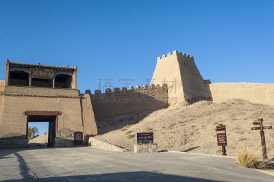 大门,城堡,嘉峪关市,建筑物门,水平画幅,地形,建筑,无人,古老的,了望塔