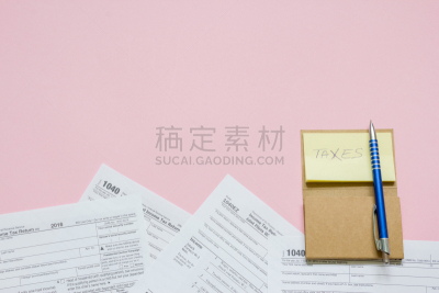 税,概念,1040税表,国内税收服务,表格填写,计算器,水平画幅,文档,白色