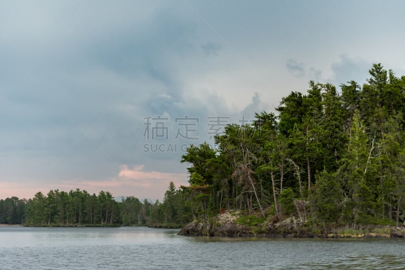 湖,森林,雨,在边上,岩石,环境,云,天气,明尼苏达,暴风雨