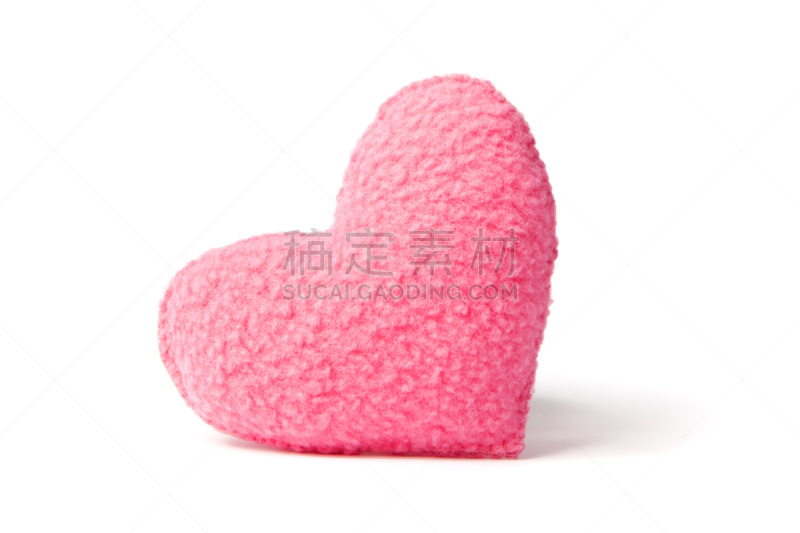 心型,粉色,羊毛,水平画幅,纺织品,小的,无人,手艺,材料,背景分离