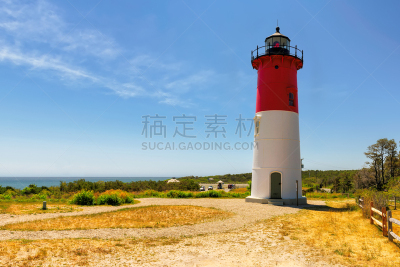 柯德角,灯塔楼,马萨诸塞,名声,留白,水平画幅,建筑,秋天,无人,夏天