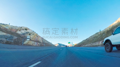 早晨,冬天,公路,西,美国州际公路,洛矶山脉,水平画幅,仪表板,户外,相机