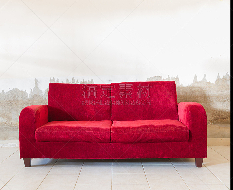 沙发,红色天鹅绒,美,座位,水平画幅,纺织品,墙,巴洛克风格,家具,干净