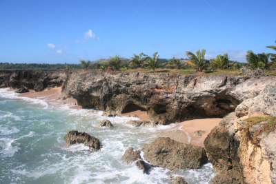 海滩,角落,the cayes,海地,水,天空,水平画幅,沙子,岩石,无人