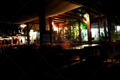 达哈巴,海滩,餐馆,夜晚,水平画幅,水肺潜水,无人,红海,户外,海洋