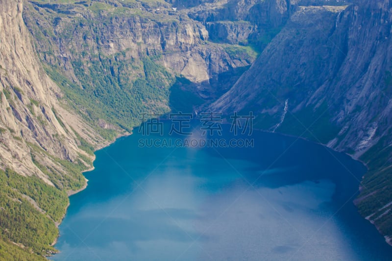 恶魔之舌,夏天,山,地形,全景,自然美,挪威,voringsfossen,埃德峡湾,奇迹石