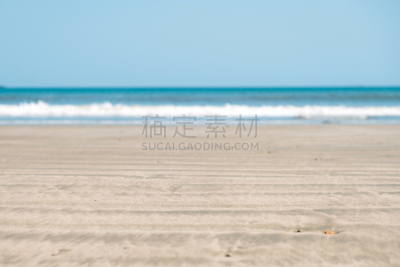 天空,沙子,海滩,蓝色,波浪,背景,特写,选择对焦,水,美