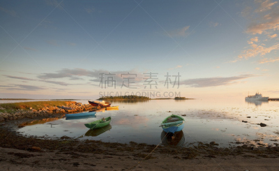 索洛维茨基群岛,卡累利阿共和国,天空,气候,水平画幅,沙子,无人,夏天,户外,图像