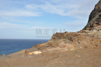 瓦胡岛,夏威夷大岛,自然,悬崖,水平画幅,山,岩石,无人,蓝色,太平洋岛屿