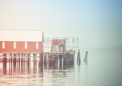 雾,砍那里海湾,海恩司,阿拉斯加东南半岛,水,宁静,水平画幅,无人,蓝色,海洋