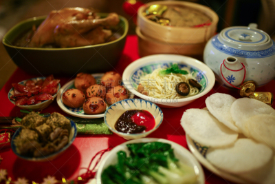 正餐宴会,春节,朝鲜的新年,蒸锅,点心,水平画幅,膳食,脆饼干,特写,开胃酱