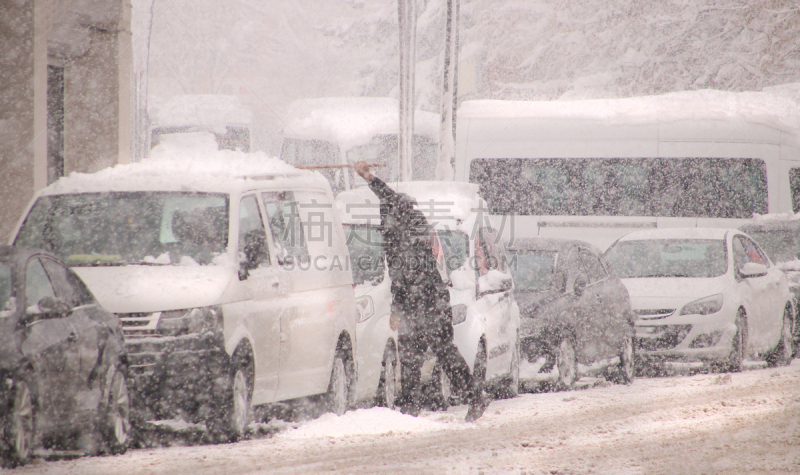 交通,有包装的,雪,静止的,气候,汽车内部,冰柜,汽车,从容态度,汽车视镜