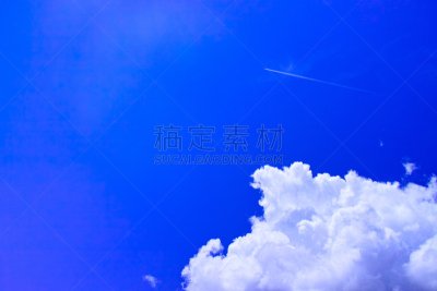云,夏天,飞机,自然,天空,宫古岛,水平画幅,无人,日本,东亚