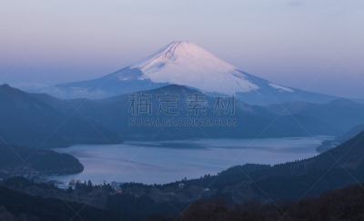 山,富士山,水平画幅,雪,旅行者,湖,箱根园,富士箱根伊豆国立公园,著名景点,本州