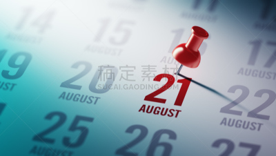 日历,概念,21岁生日,图钉,八月,水平画幅,消息,无人,历日,特写
