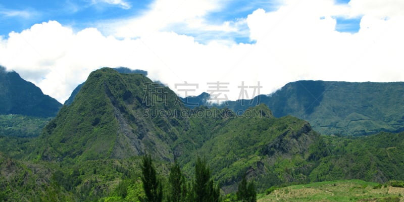 地狱村,留尼汪（法属）,垃圾填埋场,看风景,在上面,撒拉斯尔环岛,火山喷口,岛,法国海外领土,天空