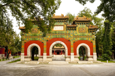 孔子庙,拱门,孔子,水平画幅,无人,宫殿,犹太教会堂,建筑外部,建筑结构,红色