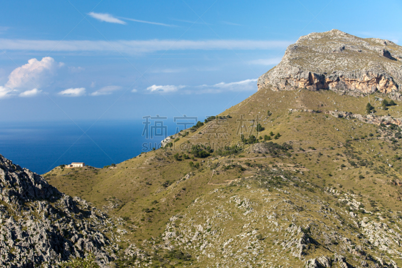 sierra de tramuntana,齿状山脊,特拉华,自然,旅游目的地,水平画幅,地形,岩石,无人,全景