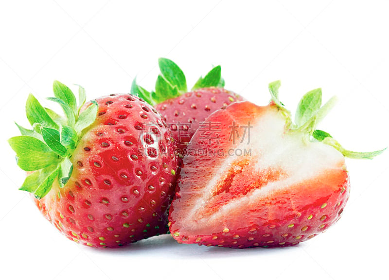 草莓,饮食,芳香的,水平画幅,水果,无人,夏天,熟的,背景分离,甜食