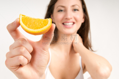 女人,水果,美,留白,体型,水平画幅,美人,生食,健康,白人