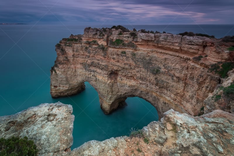 葡萄牙,地形,海岸线,心型,船,水,天空,美,水平画幅,沙子