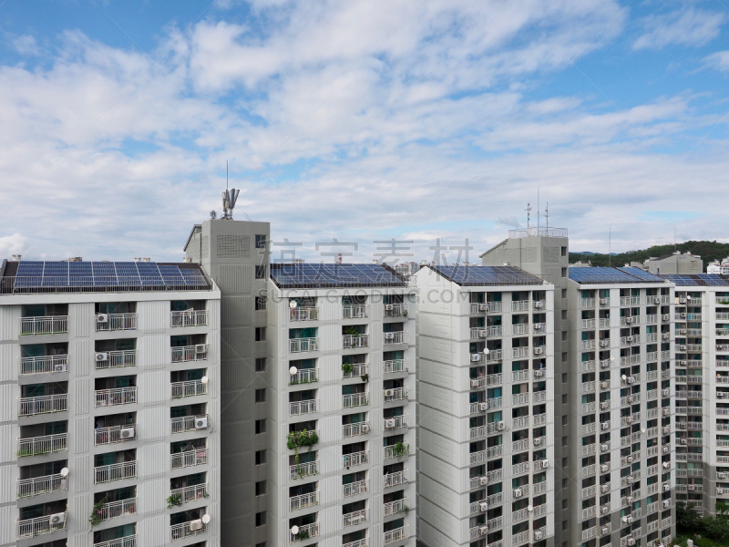 Apartment in South Korea with solar panels