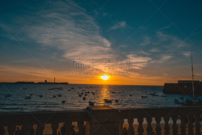 帕雅-德拉卡勒塔,西班牙,秧苗,水,天空,水平画幅,无人,夏天,户外,云景