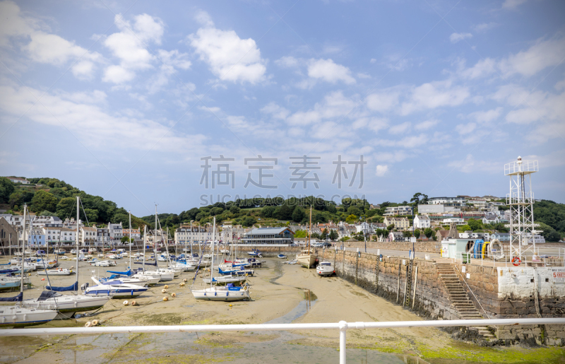 泽西岛,海港,圣欧班,帆,商用码头,浮标,海峡群岛,游艇,城镇景观,云