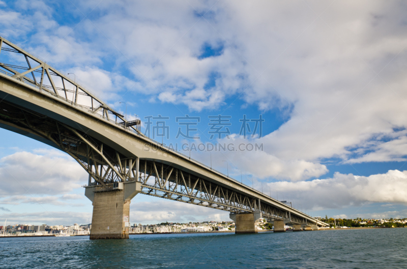 waitemata harbour,桥,水平画幅,夜晚,天空塔,无人,蓝色,城市天际线,户外,城市