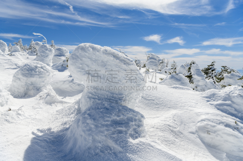 雪,山,自然,耶麻郡,北盐原,风景,图像,福岛县,春天,无人