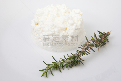 白软干酪,迷迭香,乳糖发酵,早餐,水平画幅,膳食,奶酪,小吃,特写,甜点心
