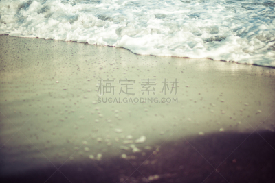 海滩,水平画幅,无人,图像处理,日本,夏天,黄昏,海洋,波浪,海浪