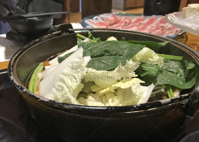 传统,蔬菜,日本,碗,肉,切片食物,桌子,波特派,烹调,吃饭